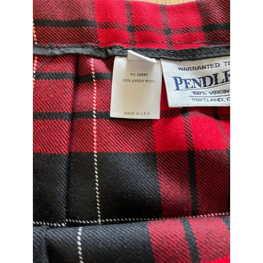 Pendleton | Vintage Women's Size 14 Red Plaid Wool Skirt